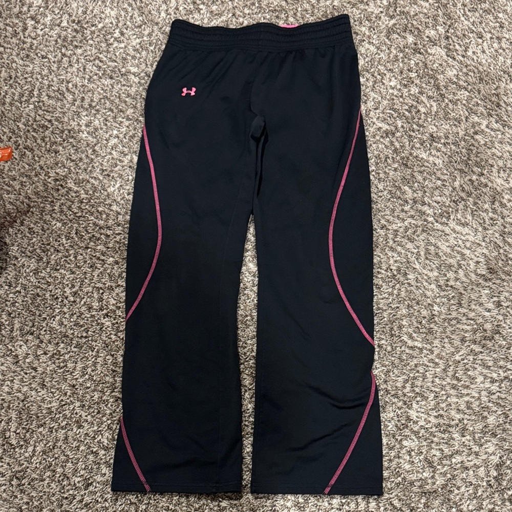 Under Armour Black Sweatpants with Pink Trim